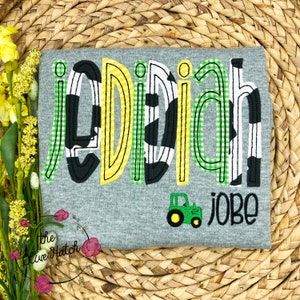 Tractor Shirt- Tractor Birthday Shirt -- Applique -- Embroidery