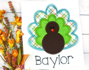 Turkey Shirt / Boy Thanksgiving Shirt / Boy Turkey Shirt / Fall Shirt / Thanksgiving Shirt / Thanksgiving Applique Shirt / Boy Fall Shirt