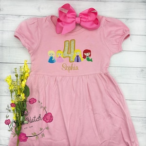 Princess Birthday Dress / Girl Birthday Dress / Princess Castle Dress / Snow Princess  Birthday Dress / Embroidery
