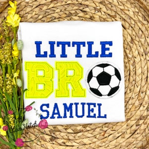 Soccer Shirt / Futball Shirt / Sport Shirt / Little Brother Shirt / Little Brother Soccer Shirt / Soccer Applique Shirt / Sibling Shirt