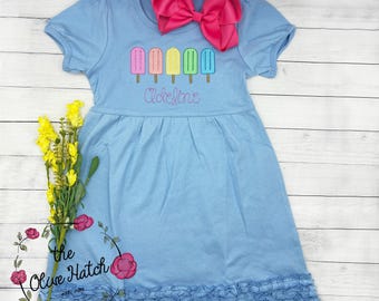 Vestido de cumpleaños con paleta / Traje de fiesta de verano bordado