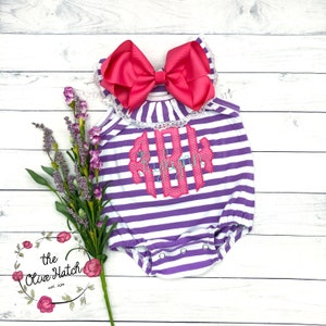 Monogrammed Bubble / Monogrammed Girls Bubble / Girls Outfit / Personalized Bubble / Summer Outfit / Spring Outfit / Baby Outfit / Baby Gift
