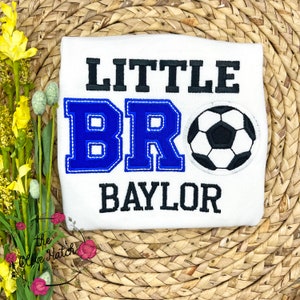 Soccer Shirt / Futball Shirt / Sport Shirt / Little Brother Shirt / Little Brother Soccer Shirt / Soccer Applique Shirt / Sibling Shirt