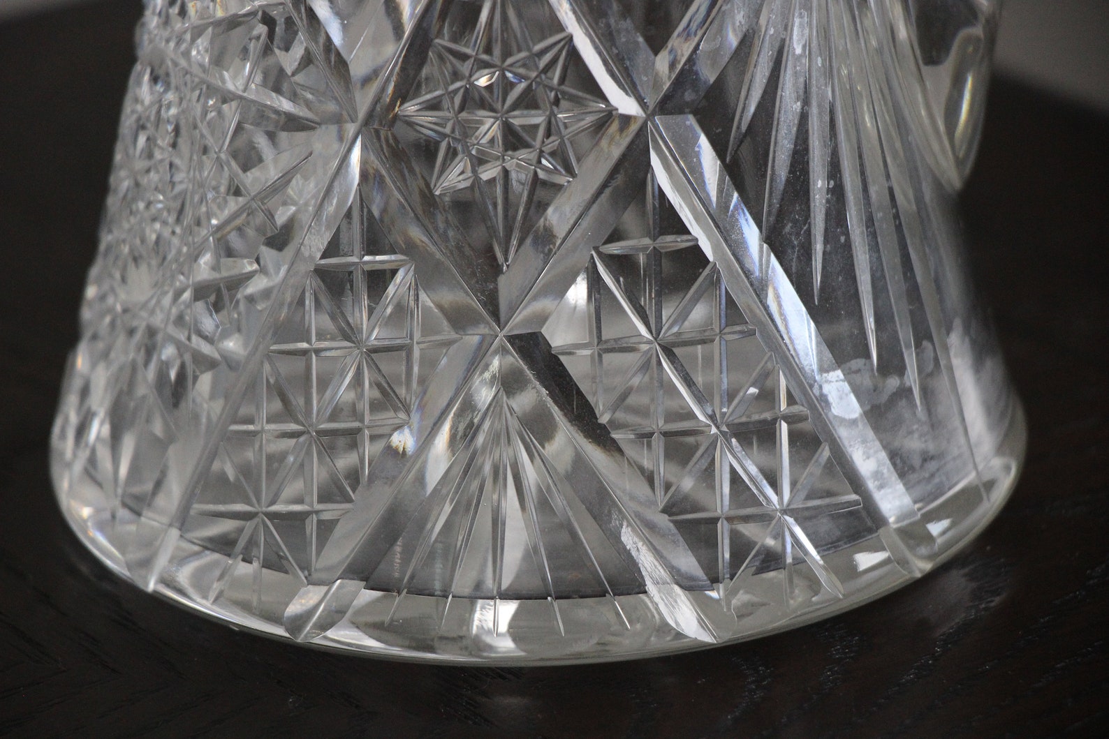 Vintage Brilliant Cut Crystal Pitcher Sawtooth Rim Hobstar - Etsy