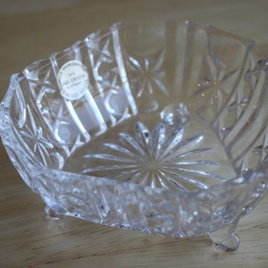 Vintage West Germany Princess House Lead Crystal 3 Footed Bowl Dish