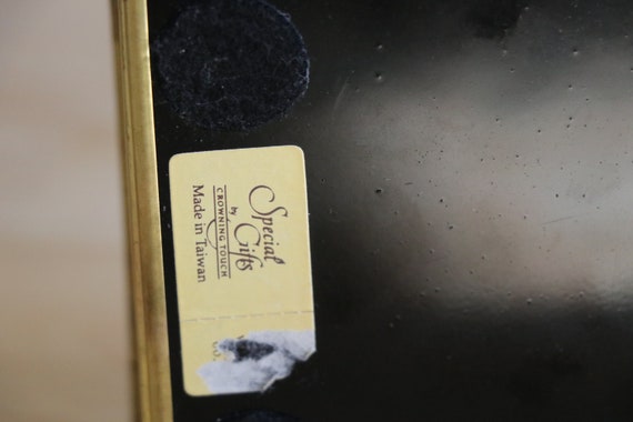 Vintage Brass Glass Rectangular Ring Trinket Dish… - image 6