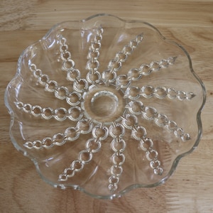 Vintage Anchor Hocking Boopie Bubble Plate Clear Glass