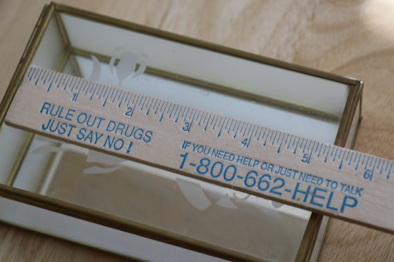 Vintage Brass Glass Rectangular Ring Trinket Dish… - image 7