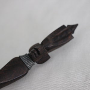 Vintage Hand Carved Wooden Tribal Envelope Letter Opener