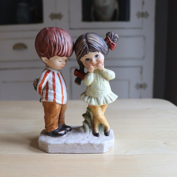 Vintage Moppets by Fran Mar Boy Girl Ceramic Figurine