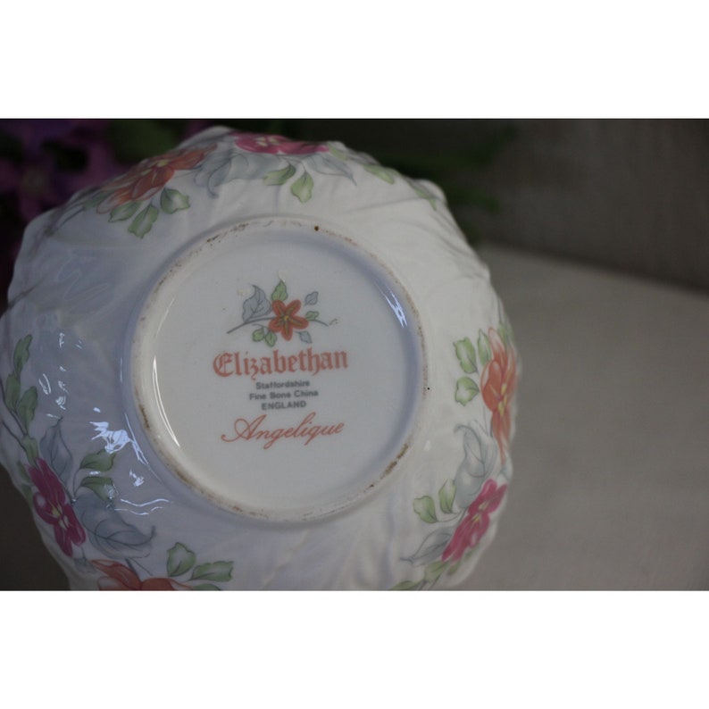 Elizabethan Staffordshire England Bone China Angelique Flower Etsy