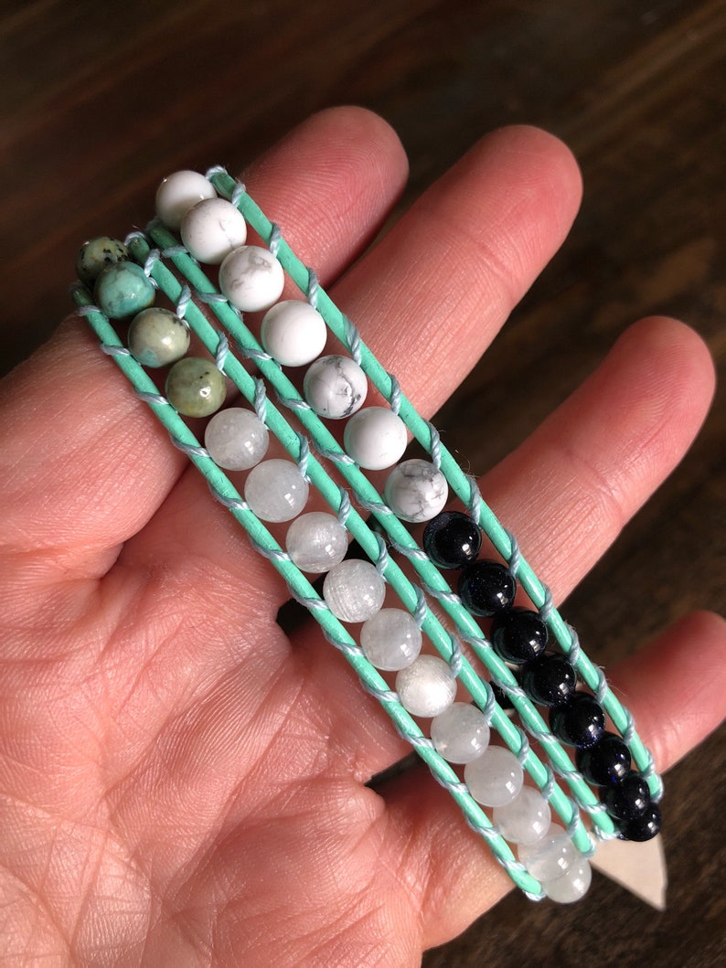 Howlite Jade Bracelet Blue SunStone African Turquoise