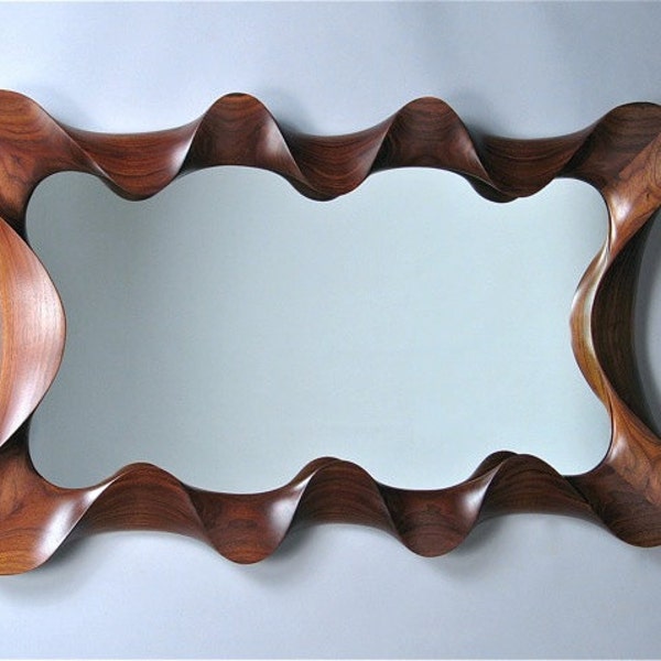 Wall Mirror - Large Walnut Taffy Mirror