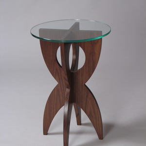 Modern end table in walnut