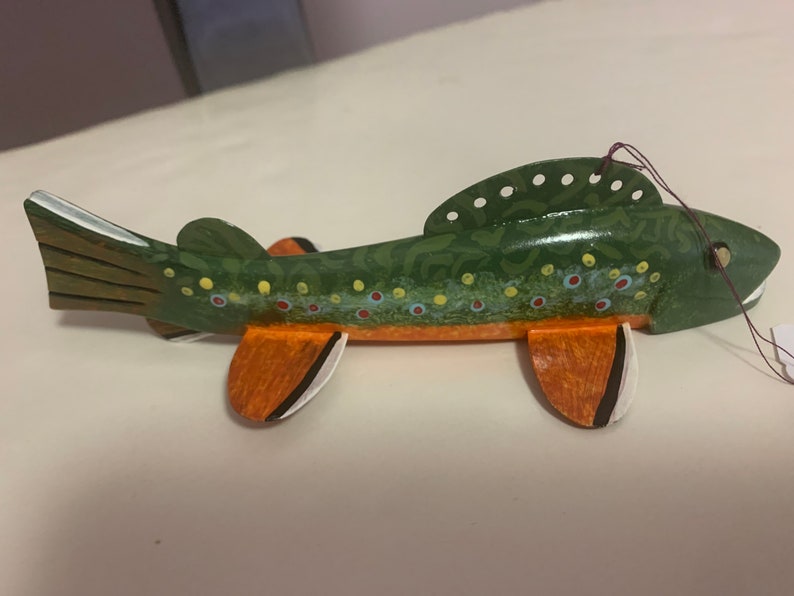 Hand Carved and Painted Fish Decoys Etsy