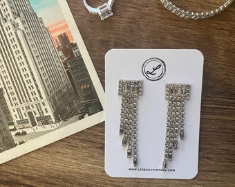 Art deco strass hangoorbellen | Vintage glamour uit de jaren 70
