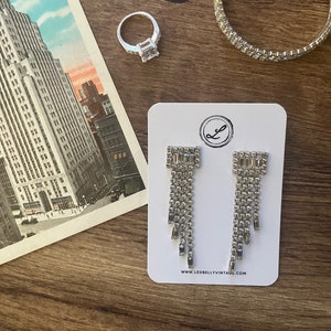 Art Deco Rhinestone Earrings | Art Deco Earrings | Art Deco Wedding Earrings | Great Gatsby Earrings | Vintage Earrings