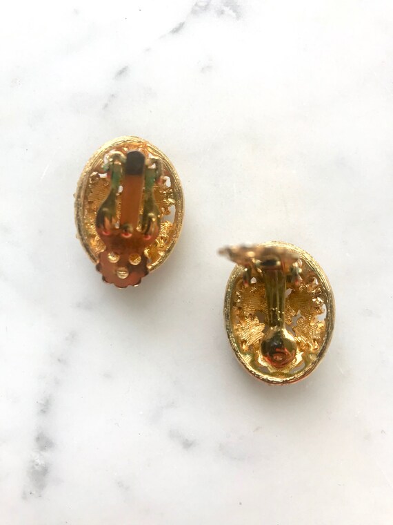 Boucles D'oreilles Vintage En Cristal Boréalis Multicolore - Clips, Alliage, Occasion, Grande Taille