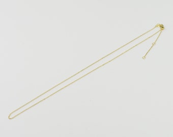 14K Solid Gold Necklace - adjustable length