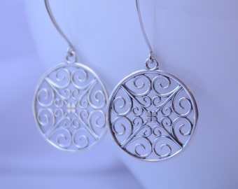 Sterling silver earrings. Modern earrings