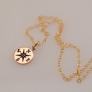 Compass necklace. Gold compass necklace. Silver compass necklace. Rose gold compass necklace image 4