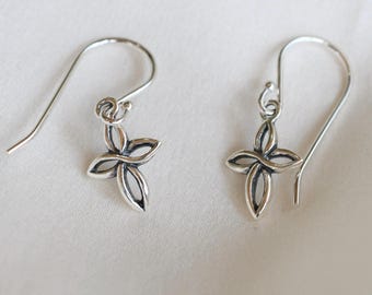 Sterling Silver Small Cross Earrings: Minimalist Religious Jewelry