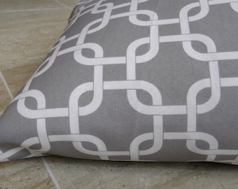 Designer dog bed cover in gray coordinates