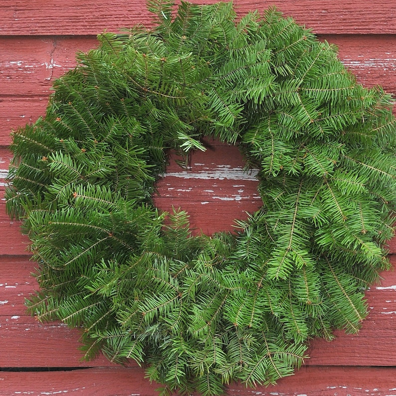24 Live Plain Christmas Wreath Undecorated Handmade Etsy