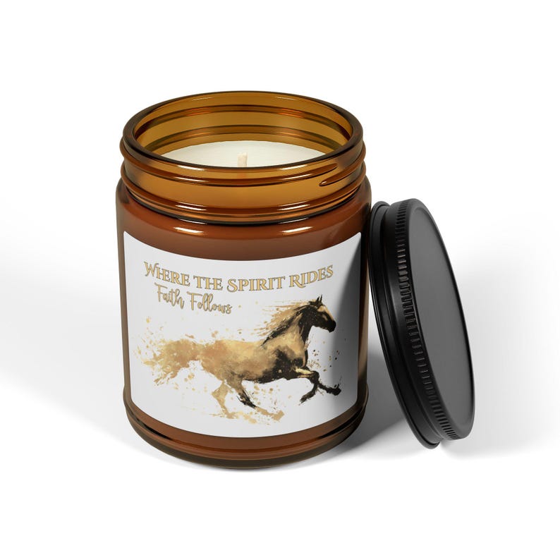 BRIDGERleather Where the Spirit Rides, Faith Follows Candle