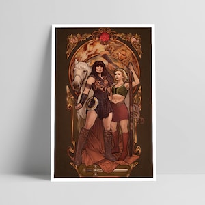 Xena and Gabrielle poster print