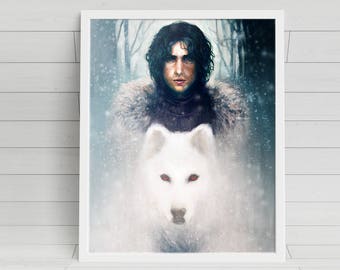 Impression d'affiche de Jon Snow