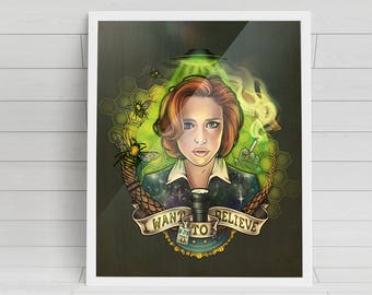 X-Files Scully poster print