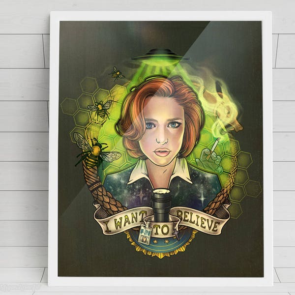 X-Files Scully poster print