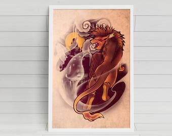 Red XIII of Final Fantasy 7 Posterdruck