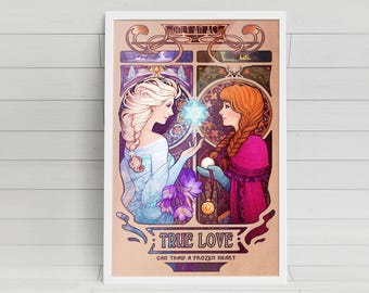 Anna & Elsa poster print