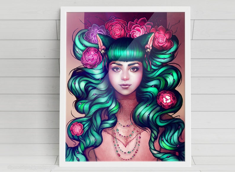 Delilah Catgirl signed art prints zdjęcie 1