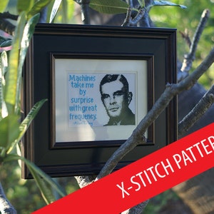 Pattern for Cross Stitch - Alan Turing - Etsy
