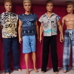 7 piece outfits for 12&quot; male fashion dolls