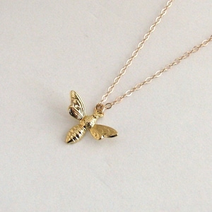 Bee Necklace, Gold Bee Necklace, Insect Necklace, Bug Necklace, Gold Vermeil Necklace, Gold Vermeil Sterling Silver, Delicate Gold Necklace