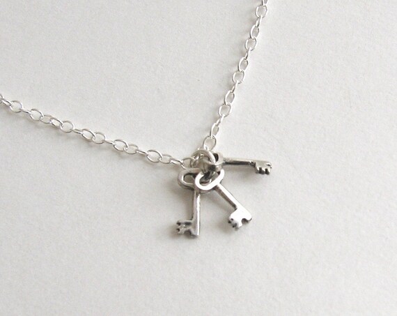 Key Necklace-sterling Silver Dainty 