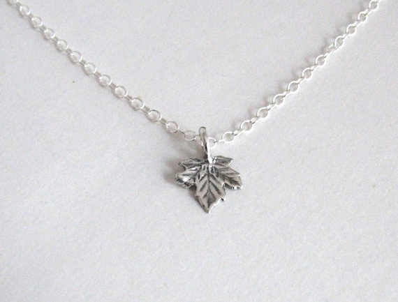 Maple Leaf Charm Necklace Sterling Silver - Includes Chain Maple Leaf Charm Necklace Sterling Silver - Includes Chain