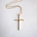 Simple Skinny Gold Cross Necklace - 14K Gold Fill Chain, Christian Necklace Jewelry, Religious, Dainty Delicate Thin Cross, Bridesmaid Gift 