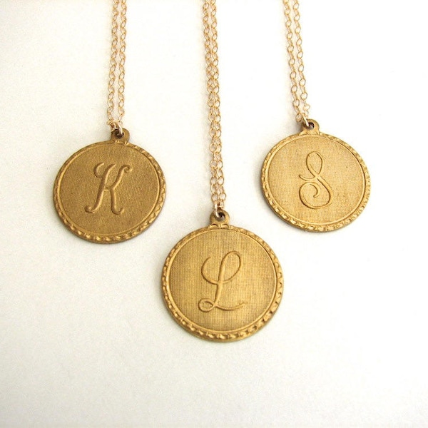 Letter Pendant - Etsy