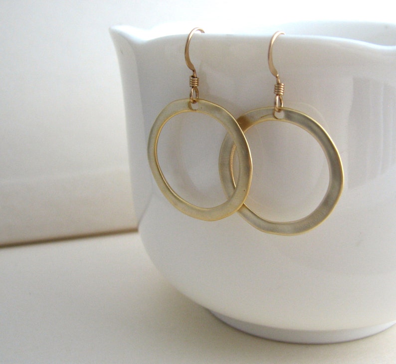 Gold Hoop EarringsSimple Everyday Dainty Small Gold Hoops Small Hoop Earrings Set, Small Circle, Minimal, Boho, Drop, Dangle, Gift for her image 4