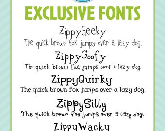 Zip-A-Dee-Doo-Dah Designs Handmade Font Collection 10 — Includes Commercial License