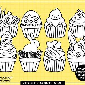Easter Cupcakes Clipart Set zip-a-dee-doo-dah Designs - Etsy