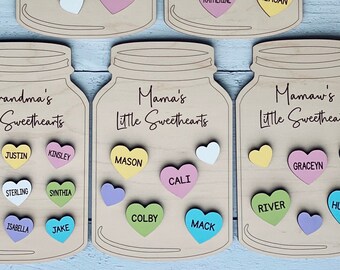 Little Sweetheart Jars, Personalized Valentine’s Day Gifts For Mom, Valentine’s Day Keepsake Gifts, Engraved Valentine’s Day Gifts