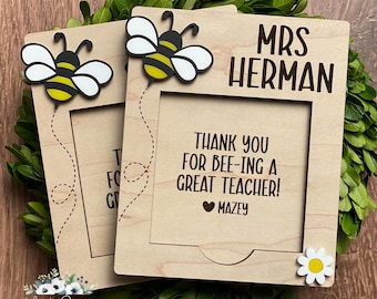 Teacher Sticky Note Holders, Thank You For Bee-ing A Great Teacher, Teacher Appreciation Gifts, Teacher Gift, Sticky Note Holder, Class Gift