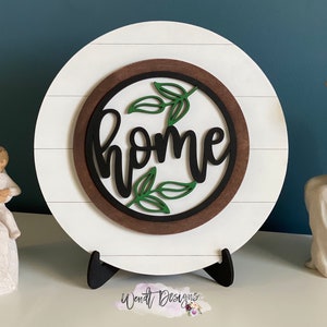 Shiplap Home Sign, Farmhouse Home Sign, Home Decor, Wood Signs, Farmhouse Decor, Shiplap Sign, Rustic Home Decor, Shiplap Circle Sign, Decor