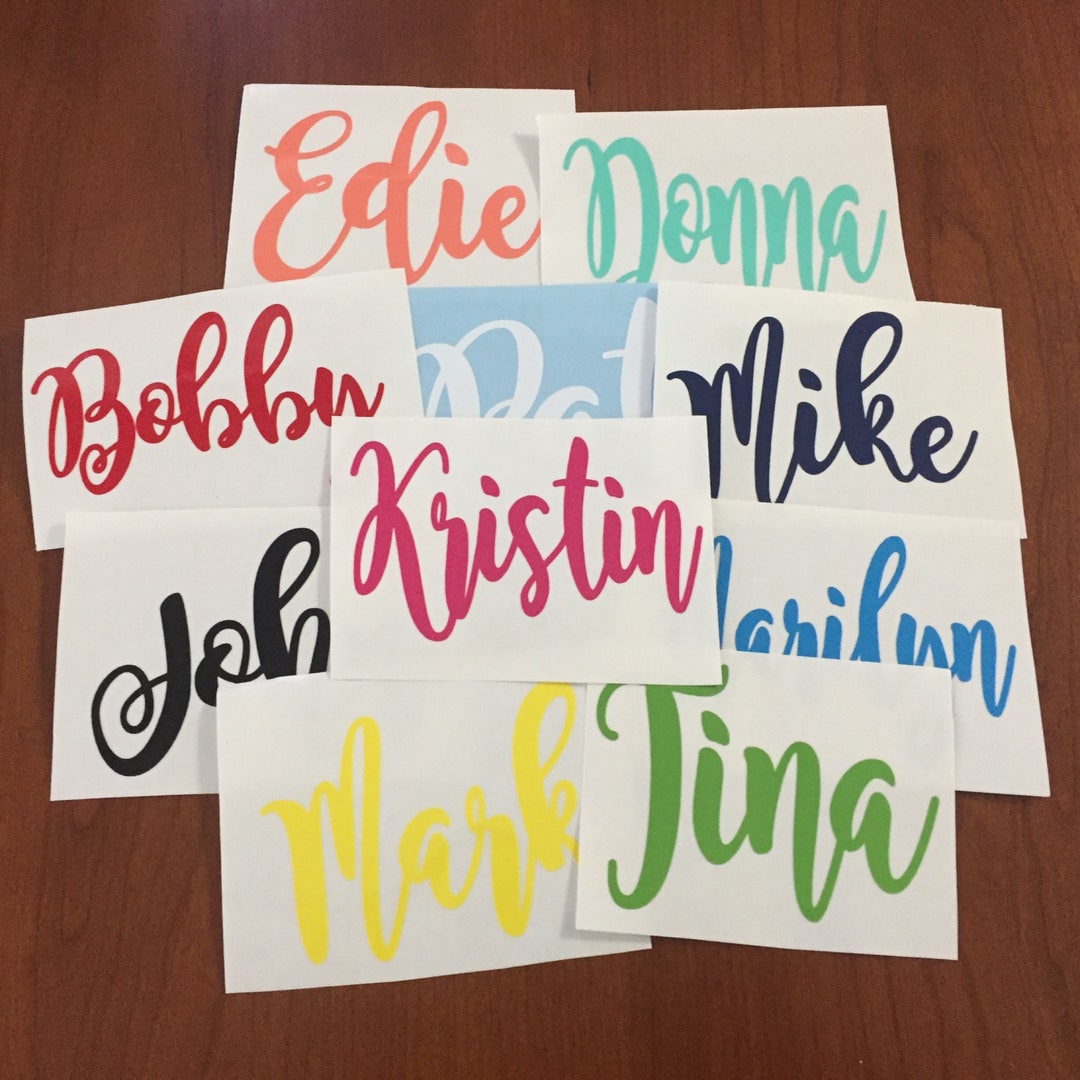 Vinyl Name Decals, Tumbler Decals, Notebook Decals, Personalized Vinyl